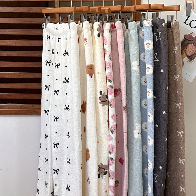 暖绒绒-印花女单裤